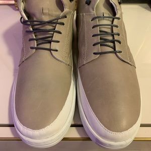 Men's SWEAR London Earl 5 light grey leather suede